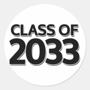 Class of 2033 classic round sticker