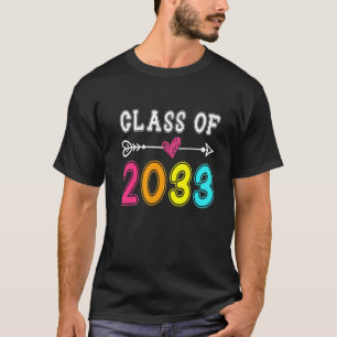 Class Of 2033 Senior 2033 Grow With Me School Grad T-Shirt