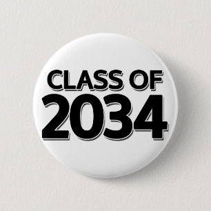 Class of 2034 6 cm round badge