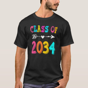 Class Of 2034 Back To School Graduate Kindergarten T-Shirt