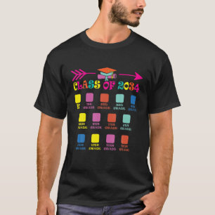Class Of 2034 Grow With Me First Day Of School Tod T-Shirt