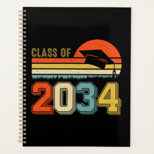 Class Of 2034 Grow With Me Pre-K Graduate Vintage Planner