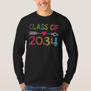 Class Of 2034 Pre K Graduate Preschool Graduation T-Shirt
