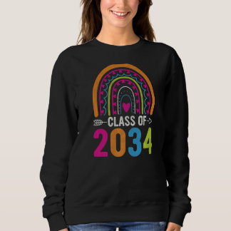 Class Of 2034 Rainbow Girls Boys Teacher Graduatio Sweatshirt