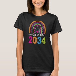 Class Of 2034 Rainbow Girls Boys Teacher Graduatio T-Shirt