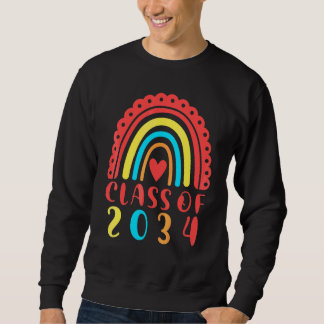 Class Of 2034 Rainbow Preschool Kindergarten Back  Sweatshirt