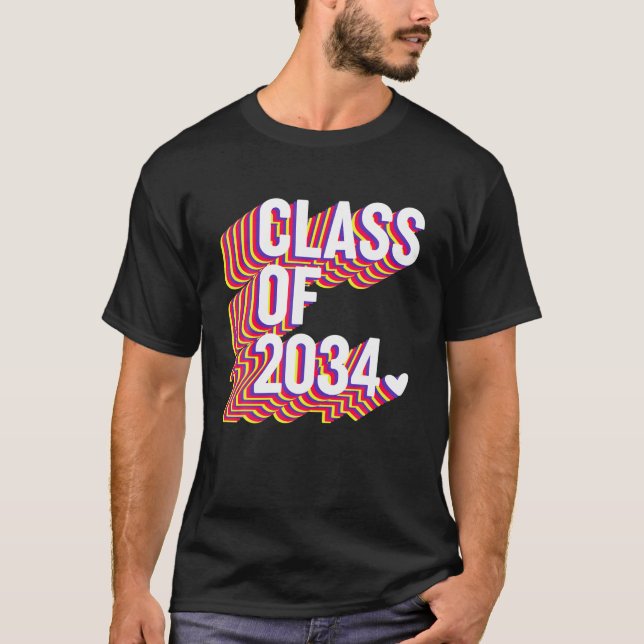 Class Of 2034 School Graduation T-Shirt (Front)