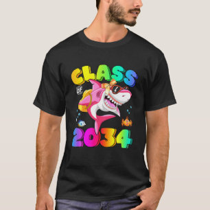 Class Of 2034 Shark Kindergarten Back To School Gr T-Shirt