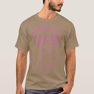 Class Of 2035 Checklist Cool Grow With Me PreK Kin T-Shirt