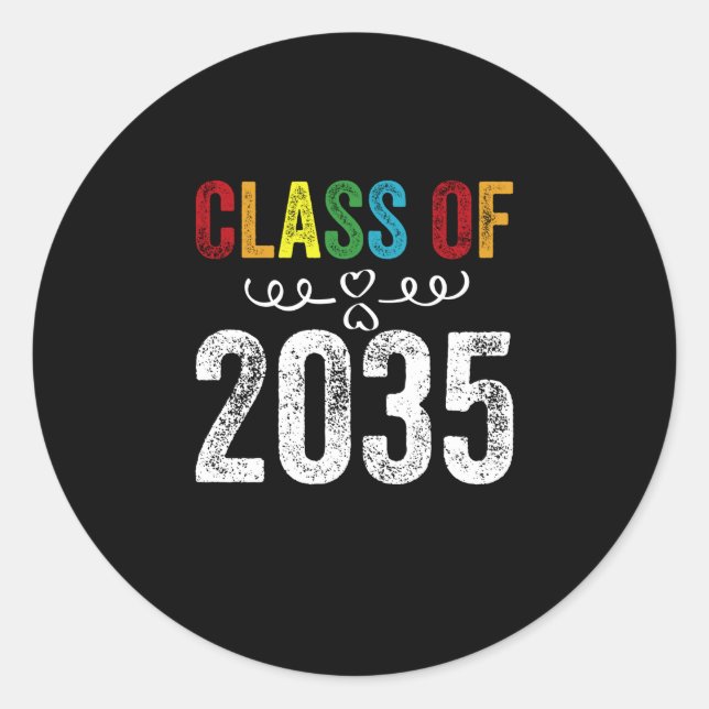 Class Of 2035 Classic Round Sticker (Front)