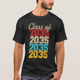 Class Of 2035  For Men Graduation Graduate Vintage T-Shirt