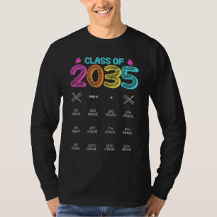 Class Of 2035 Graduation First Day Of School Grow T-Shirt