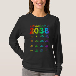 Class Of 2035 Graduation First Day Of School Grow  T-Shirt