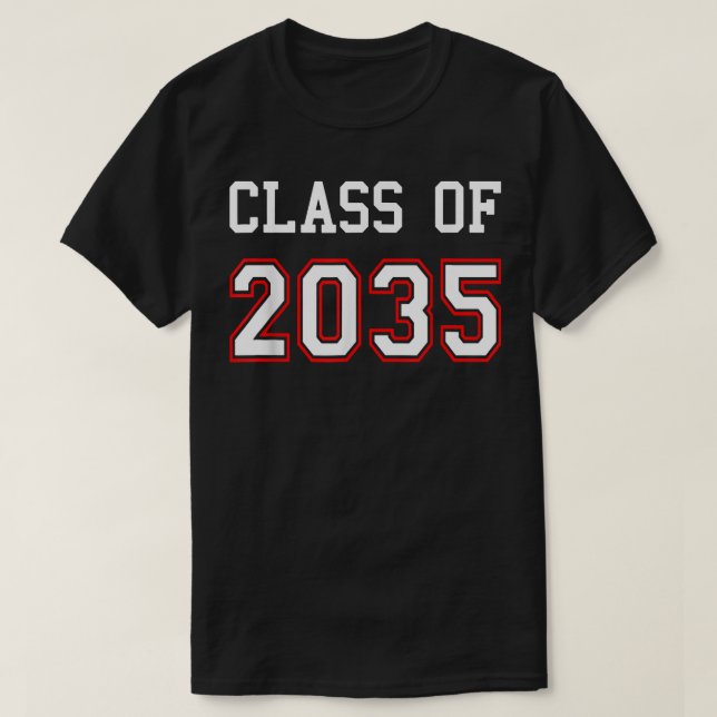 Class Of 2035  Graduation School Future Graduate  T-Shirt (Design Front)