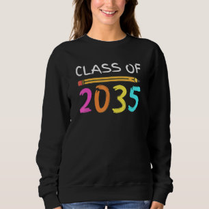 Class Of 2035 Grow With Me  Back School Colours Pe Sweatshirt