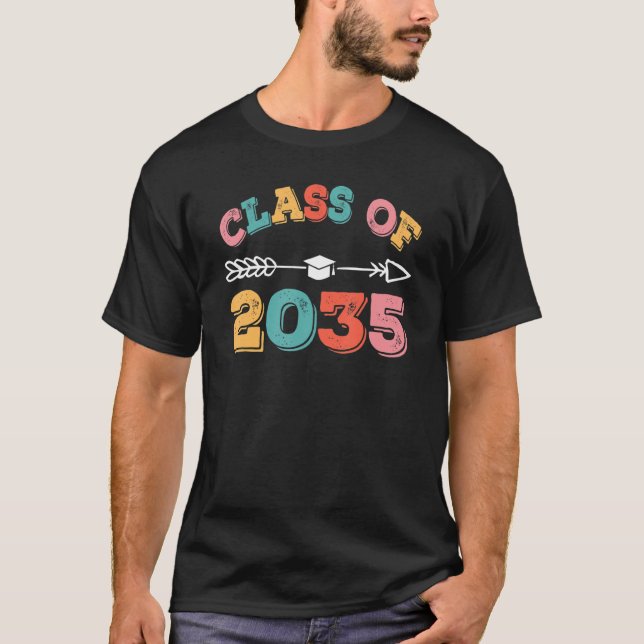 Class Of 2035 Grow With Me First Day Of School Gra T-Shirt (Front)