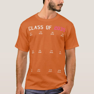 Class of 2035 Grow with Me Graduation First Day Ha T-Shirt