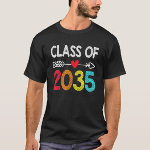 Class Of 2035 Grow With Me Graduation First Day Of T-Shirt
