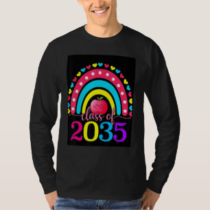 Class Of 2035 Grow With Me Graduation First Day Ra T-Shirt
