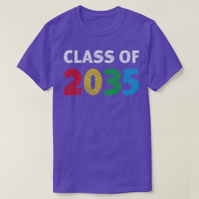 Class Of 2035 Grow With Me Graduation II T-Shirt (Design Front)