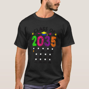 Class Of 2035 Grow With Me  Handprint Pre K 12th G T-Shirt
