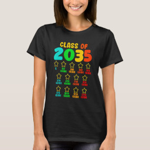 Class Of 2035 Grow With Me Kindergarten Back To Sc T-Shirt