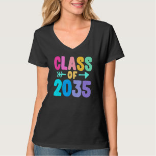 Class Of 2035 Grow With Me Kindergarten First D T-Shirt