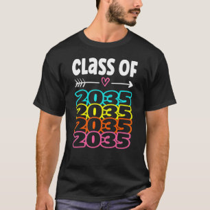 Class Of 2035 Grow With Me Kindergarten First Day T-Shirt