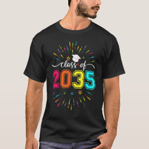 Class Of 2035 Grow With Me Kindergarten First Day T-Shirt