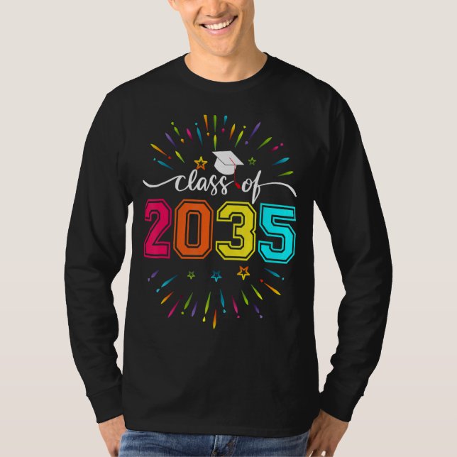 Class Of 2035 Grow With Me  Kindergarten First Day T-Shirt (Front)
