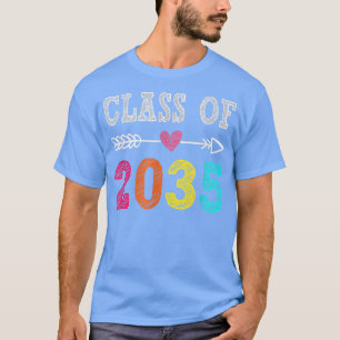 Class Of 2035 Grow With Me Kindergarten Graduate 2 T-Shirt