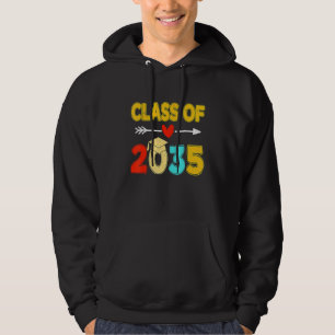 Class Of 2035 Grow With Me Kindergarten Graduation Hoodie