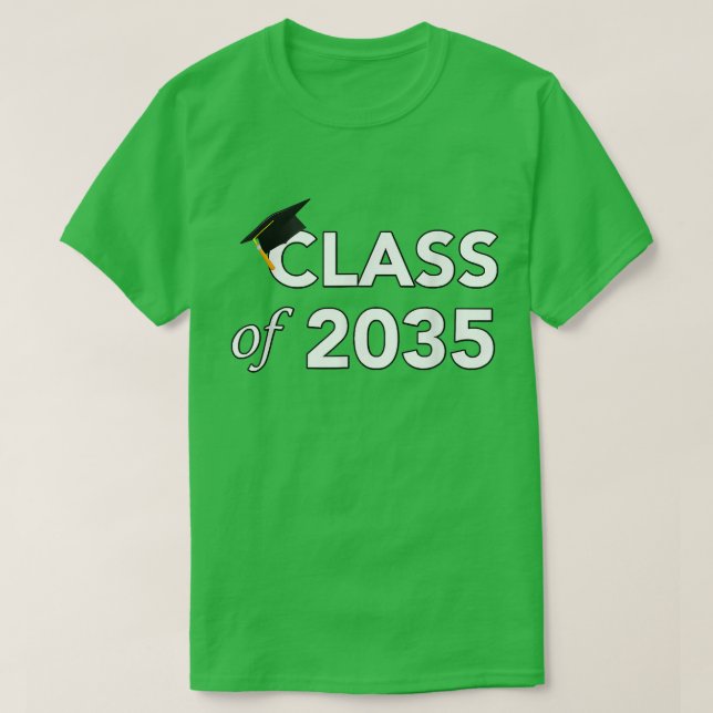 Class Of 2035  Grow With Me Kindergarten To Gradua T-Shirt (Design Front)