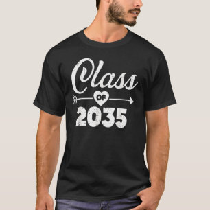 Class Of 2035 Heart Arrow Pre K Kindergarten Grow T-Shirt