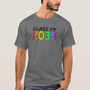 Class Of 2035 K -12Th Grade Hand Prints Space Grad T-Shirt