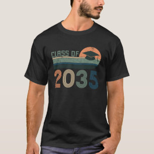 Class Of 2035 Kids Support Kindergarten To Graduat T-Shirt