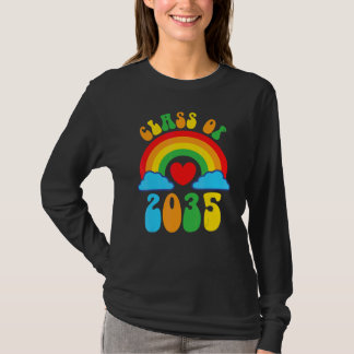 CLASS OF 2035 Kindergarten Grow With Me Student Sc T-Shirt
