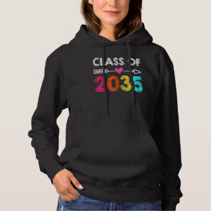 Class Of 2035 Kindergarten Pre K Grow With Me Grad Hoodie