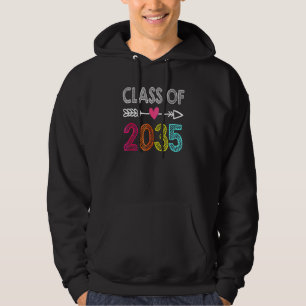 Class Of 2035 Kindergarten Pre K Grow With Me Grad Hoodie