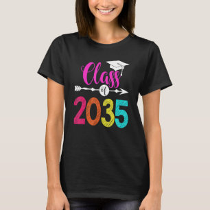 Class Of 2035 Kindergarten Pre K Grow With Me Grad T-Shirt