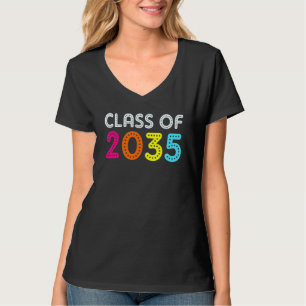 Class Of 2035 Kindergarten Pre k Grow with Me Grad T-Shirt