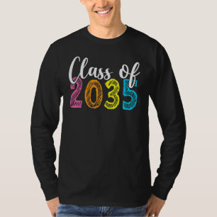 Class Of 2035 Kindergarten Pre K Grow With Me Grad T-Shirt