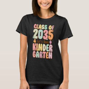 Class of 2035 Kindergarten Teacher Women Kids Back T-Shirt