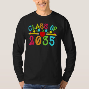 Class Of 2035 Kindergarten To Graduation Pre K T-Shirt
