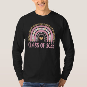 Class Of 2035 Rainbow Graduate Preschool Kindergar T-Shirt