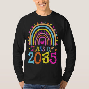 Class Of 2035 Rainbow Pre K Kindergarten Graduatio T-Shirt