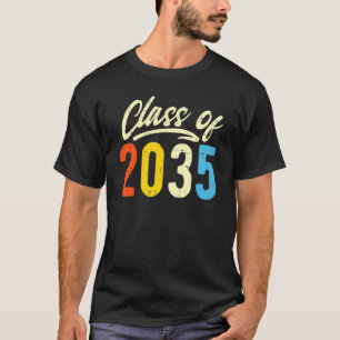 Class Of 2035 Retro First Day Of Kindergarten Grow T-Shirt
