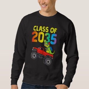 Class Of 2035 Rex Dinosaur Monster Truck Boys Grad Sweatshirt