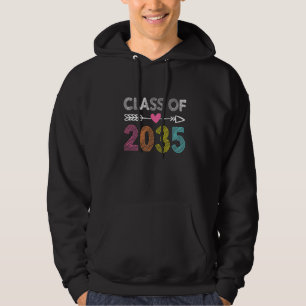 Class Of 2035 Senior 2035 Grow With Me Funny Gradu Hoodie