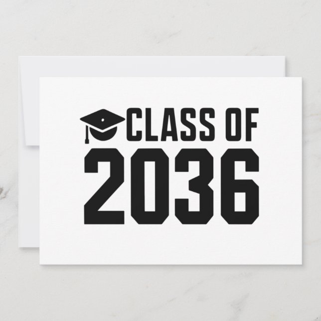 Class Of 2036 Grow With Me Back to School Invitation (Front)